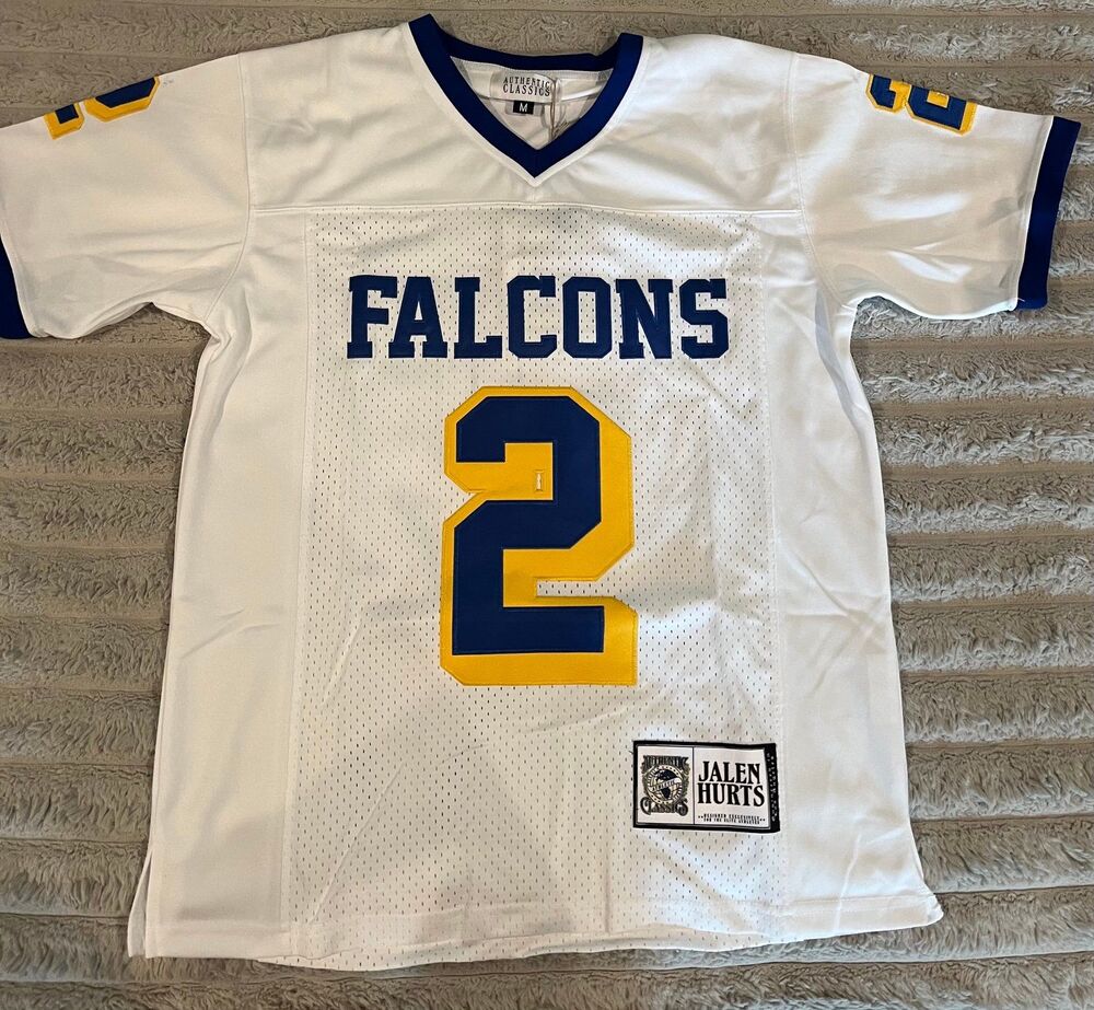 Jalen Hurts Falcons #2 Authentic Classics Football Jersey White Blue Gold Men’s